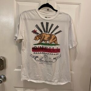 Oneill California White Tshirt Men Medium Condition 9/10 no flaws deadstock
